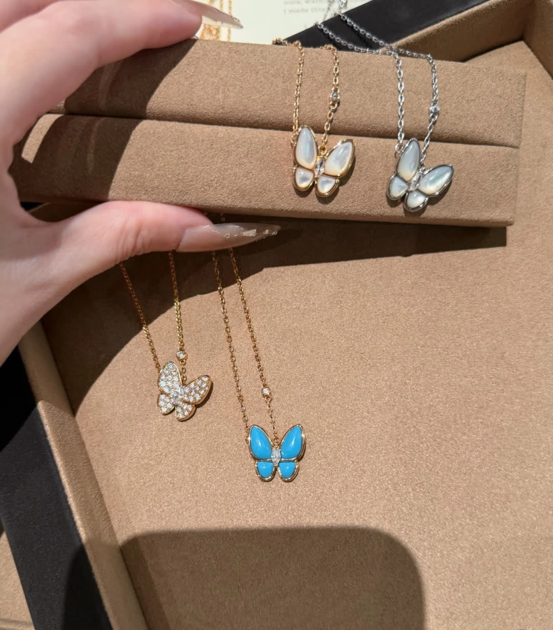 Van Cleef & Arpels Butterfly Layered Necklace Set